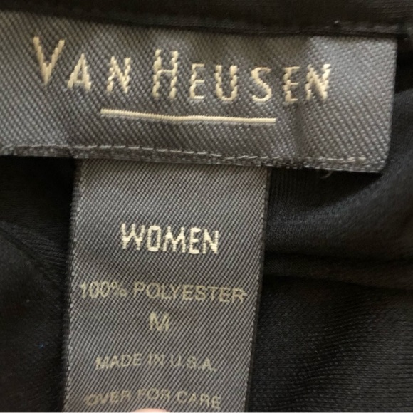 Van Heusen Solid Black Maxi – Flowy, Button V-Neck, Effortless Chic D321 - Picture 8 of 8